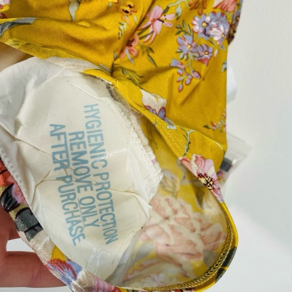 NWOT Zimmermann—Strapless 1-piece XS Yellow Floral - Picture 7 of 10